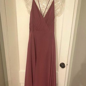 Spaghetti Strap Full Skirt Bridesmaid Dress